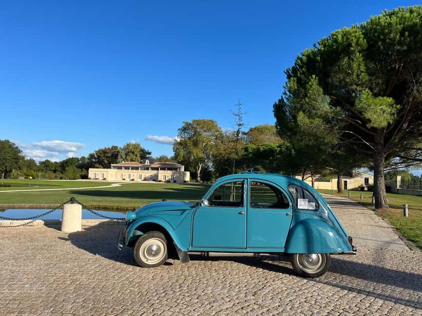 Classic car private tour : half day Margaux & Médoc - Riding the Citroën 2CV makes Médoc feel personal