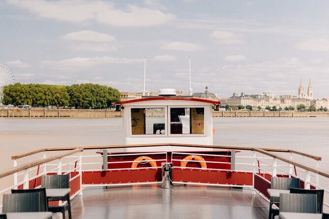 Prestige Commented Cruise glass of wine and Canelé in Bordeaux - Matmut Atlantic Stadium: A Modern Silhouette on the River