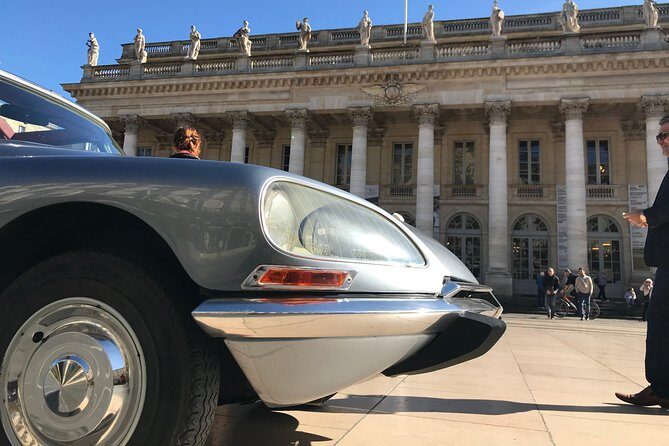 Private luxury tour of Bordeaux in a magnificent Citroen DS - 2 hours - Place de la Bourse: fountain, gates, and prime river views